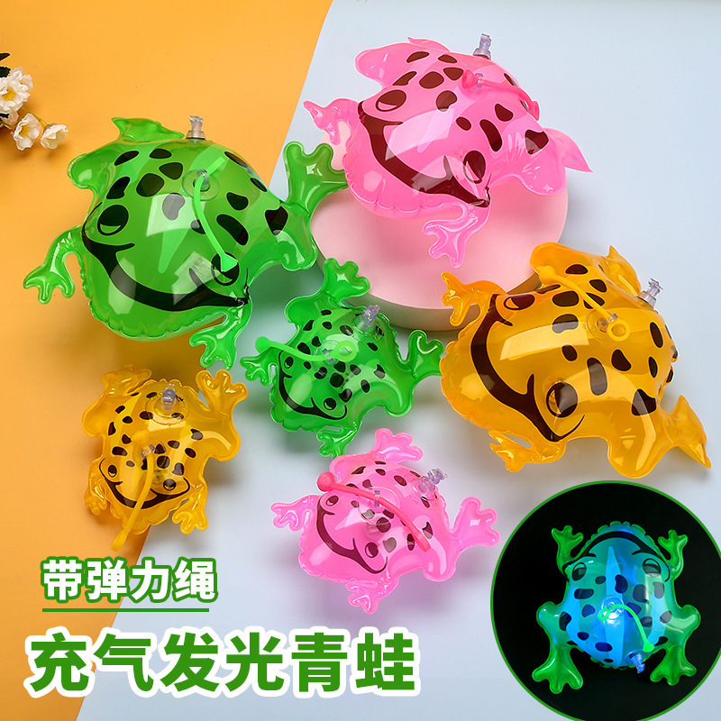 Mini inflatable frog Luminous frog inflatable frog baby frog son online celebrity frog factory wholesale