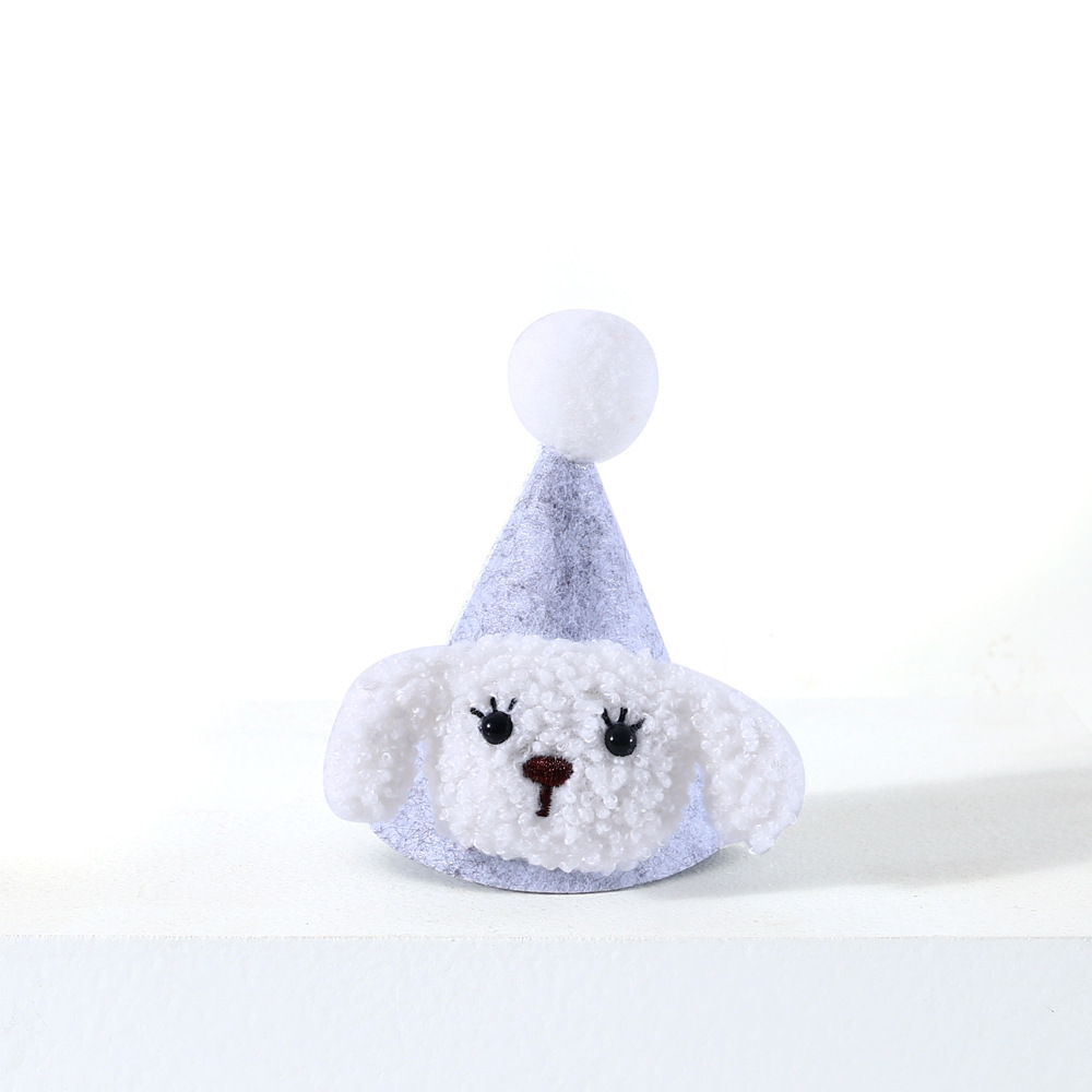 Mascota gato peluche perro cumpleaños sombrero bola tridimensional sombrero felpa muñeca de dibujos animados Navidad señaló sombrero tocado