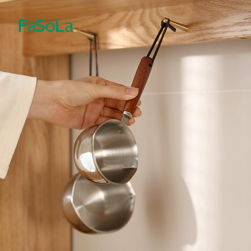 FaSoLa Бытовая кастрюля из нержавеющей стали для разбрызгивания масла, кухонная кастрюля с деревянной ручкой, с защитой от ожогов, трехслойная утолщенная кастрюля для стекания масла