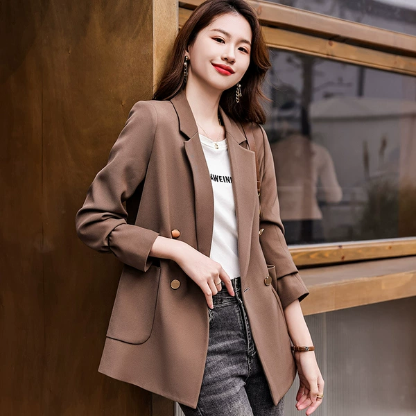 Coffee classic suit jacket