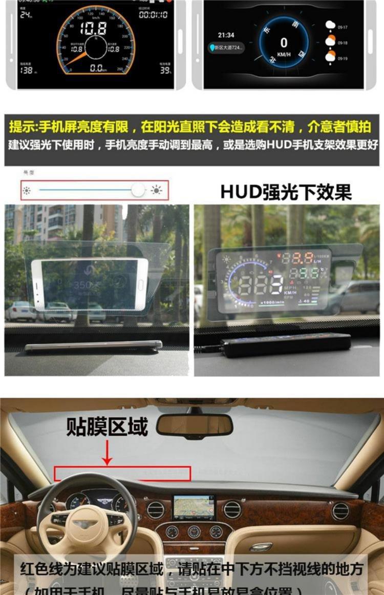 Navigation Projection Windshield Car Hud Head-Up Display Reflective Film High-Definition Film to Reduce Ghosting