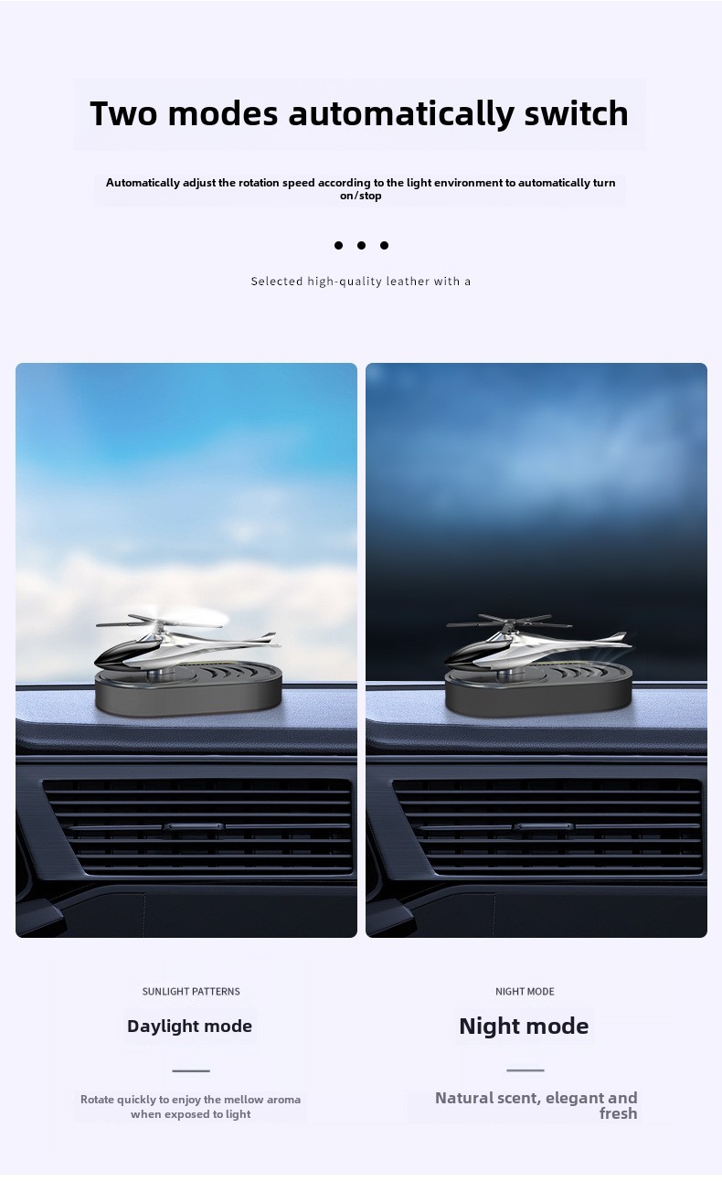 Auto Parfüm Auto Aromatherapie Auto Deodorant Langanhaltender Duft Licht Duft Solar Helikopter Dekoration_voghion.com