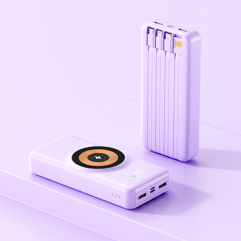パワーバンク磁気ワイヤレス MagSafe 高速充電 20000 mAh 内蔵ケーブル 1 モバイル電源銀行|undefined