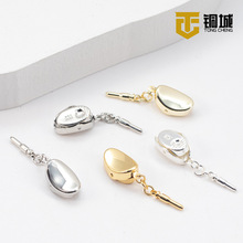 18k包金保色元宝扣插棒扣夹卡扣手工diy珍珠手链项链饰品材料配件
