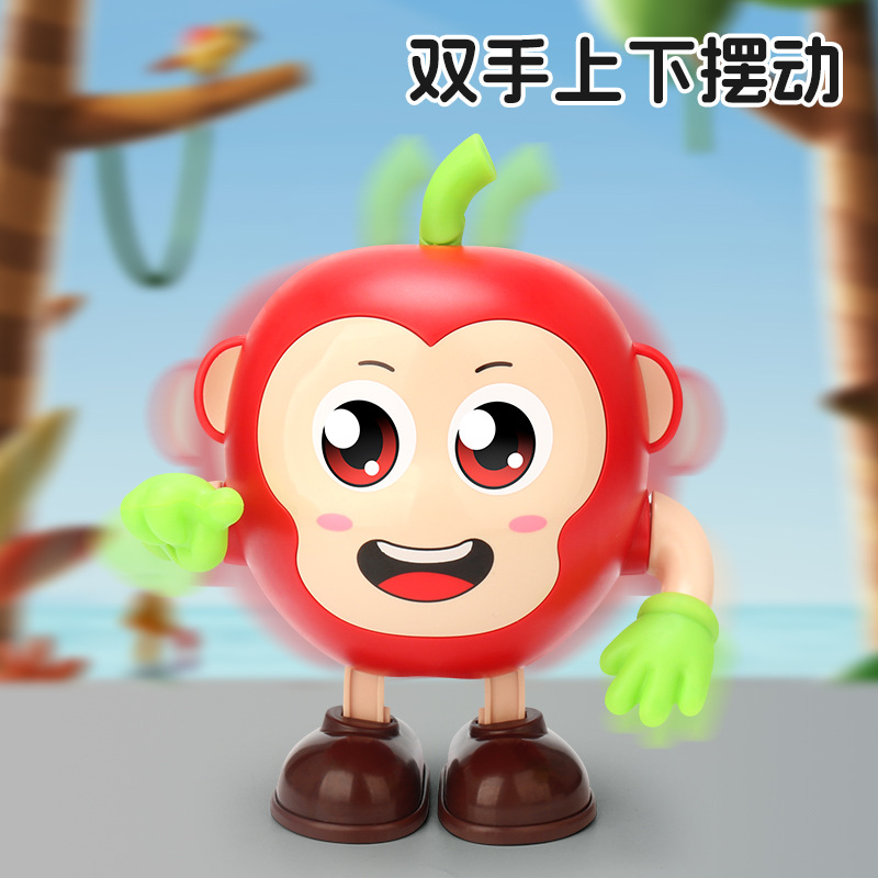 El mismo canto eléctrico y el baile de la manzana pequeña luz de música lengua de aprendizaje habla dibujos animados frutas juguetes de puzzle