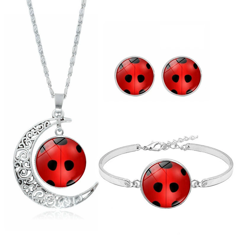 Pendant, chain, set, fashionable bracelet, accessory, with gem, 3 piece set