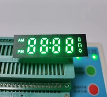 廠家直供4位時鍾LED數碼管 單排7腳綠光數碼屏 音響數碼顯示屏