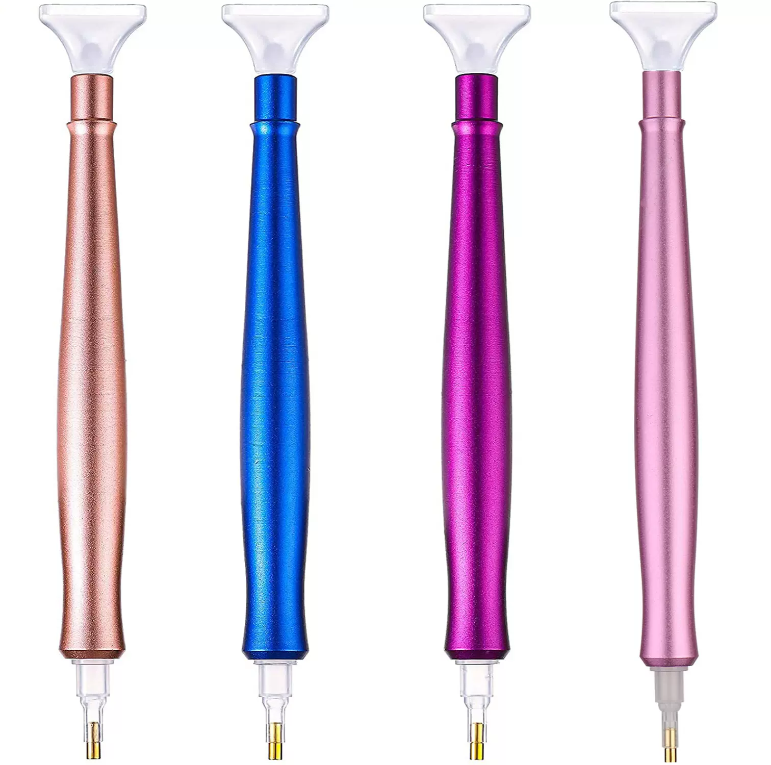 钻石画工具点钻笔跨境可吸气点钻笔合金彩色双头替换钻石画点钻笔