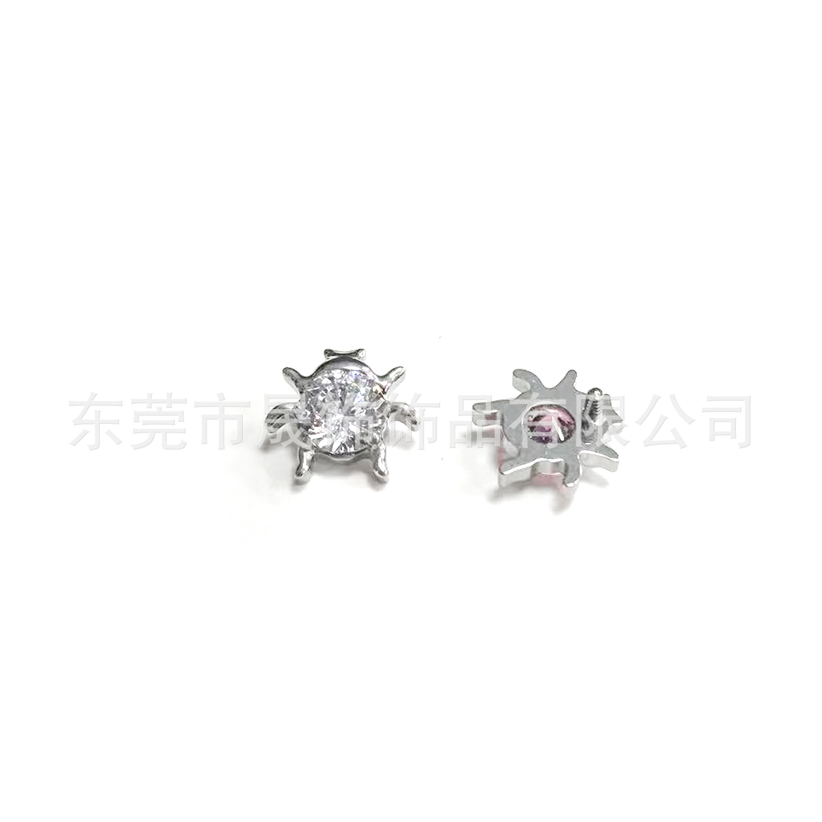 F136 Titanium Alloy 七 Star 瓢虫 Ear Stud Studded 5A Cubic Zirconia Helix Cartilage Stud G23 Titanium Internal Thread Labret Stud Piercing Jewelry