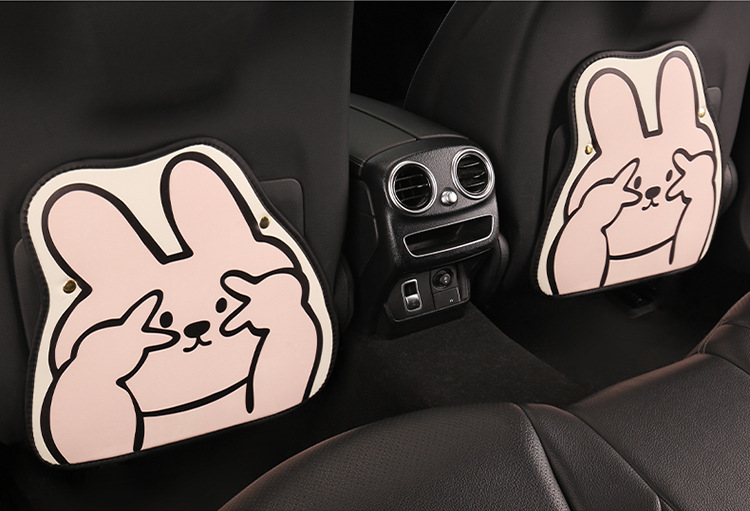 Bieye Short Anti-Kick Pad Car Rear Universal Seat Back Car Interior Decoration Rear Seat Back Anti-Dirty and Anti-Wear Pad