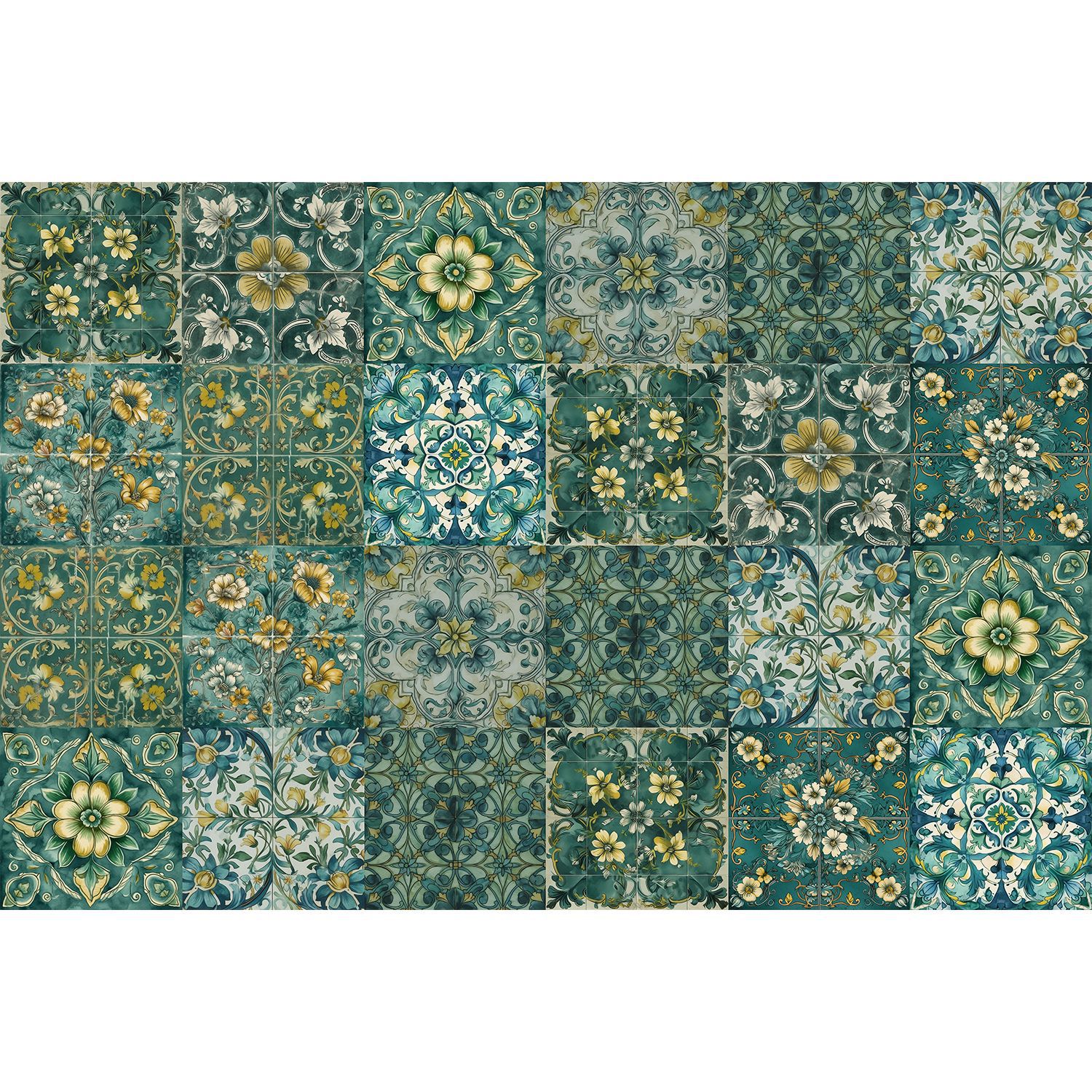 10 Pieces European Style Self-Adhesive Crystal Thickened Tile Stickers Waterproof Oil-Proof Kitchen Wall Decoration_voghion.com