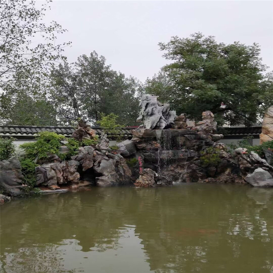 太湖石景观驳岸 园林景区流水庭院风景石造景假山团队设计施工