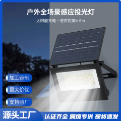 越境型太陽光投光照明 LED屋外照明 狭額縁投光照明 高投光折りたたみ式照明 センサー付き
