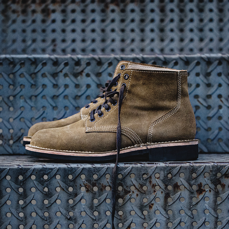 Boots Men's Genuine Leather British Style Work Boots High-Top Rhubarb Boots Autumn and Winter Retro Casual Mid-Top Leather Shoes for Men