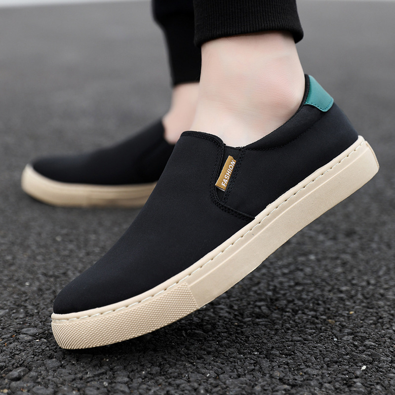 2026 Spring and Summer New Large Size Men's Shoes, Ice Silk Canvas Shoes, Men's Lazy Slip-On Casual Sneakers, Men's Cloth Shoes