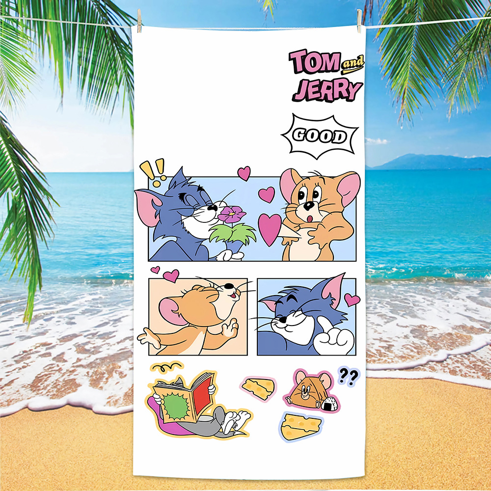 Transfronterizos amazónicos gatos y ratas toallas de playa clase A niños caricaturas toallas de baño de playa microfibra toallas de secado rápido