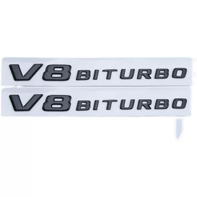 Mercedes-Benz V8BITURBO side emblems, Car logo
