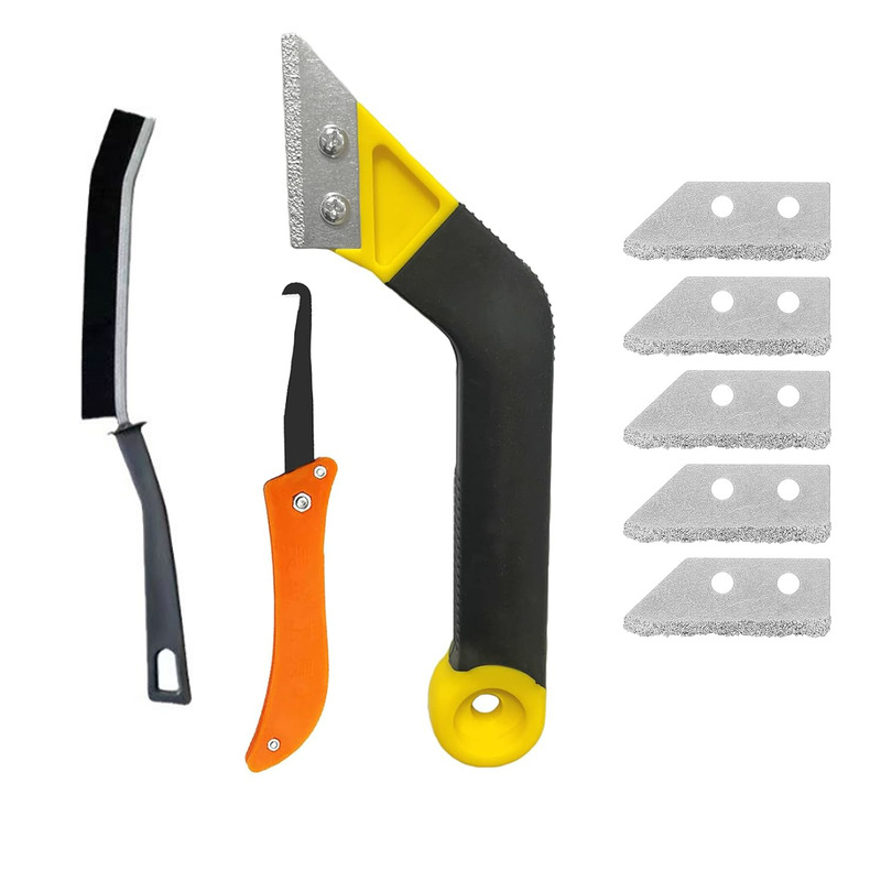 Tile Grout Rake Removal Tool Jointing Knife Seam Cleaner Gap Clearing Saw Knife Gap Cleaning Brush