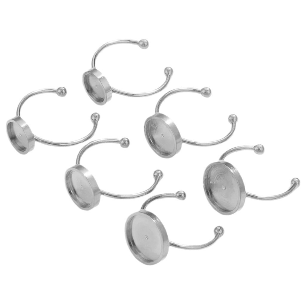 Acero inoxidable DIY anillo vacío base ajustable anillo redondo accesorios DIY joyería materiales hechos a mano