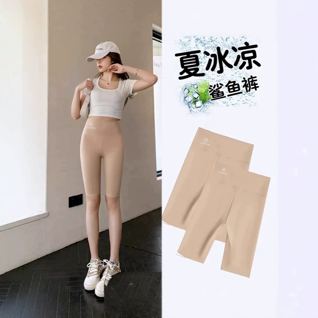 五分鲨鱼裤女外穿打底裤弹力骑行裤收腹提臀瑜伽芭比裤