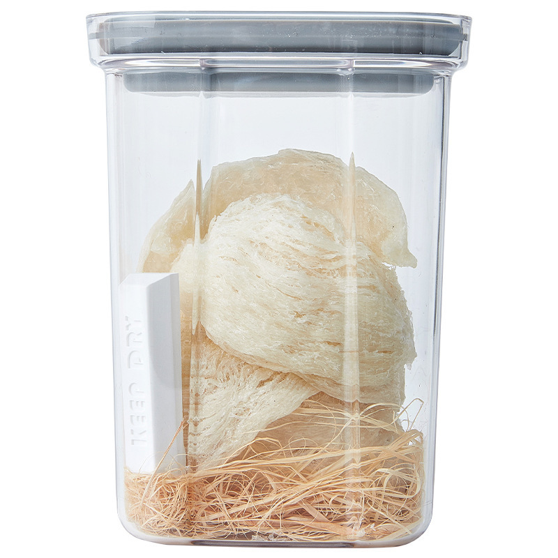 Nueva cocina en espiral de almacenamiento tarro de grano vacío sellado crisper almacenamiento tarro de almacenamiento sellado al por mayor