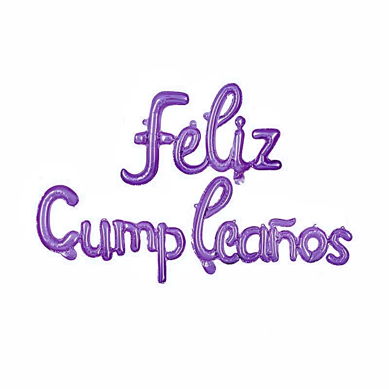 feliz año nuevo español inglés feliz cumpleaños globos Feliz año nuevo letras unificadas
