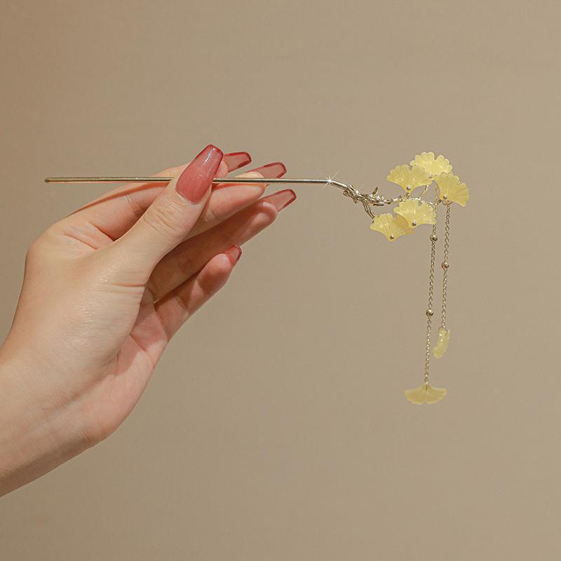 Linglan temporada ~ de alto grado paso horquilla estilo antiguo elegante palillos verano Bola de hadas cabeza accesorios para el cabello Hanfu Accesorios