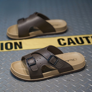 Cross-Border Anti-Slip Slippers for Men 2024 Summer Outdoor Men's Sports and Leisure Beach Shoes Sandals and Slippers Anti-Slip and Wear-Resistant