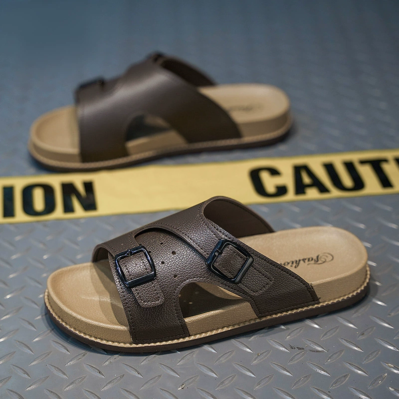 Мужские пляжные шлепанцы и сандалии с противоскользящей подошвой для лета 2024 года, для спорта, отдыха и пляжа, износостойкие и нескользящие.