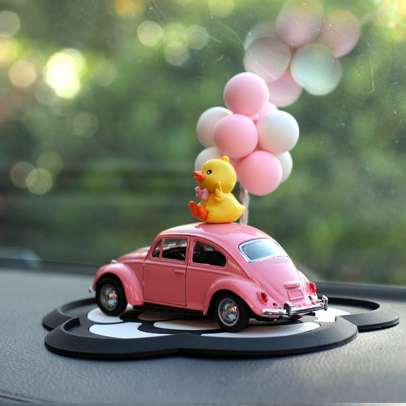 Coche creativo pequeño pato amarillo decoración del modelo del coche decoración de la consola central del coche decoración de dibujos animados del pato