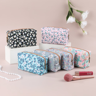 Floral Anise Portable Cosmetic Bag Women's Portable Travel Large Capacity Toiletry Bag Advanced Cosmetic Storage Bag