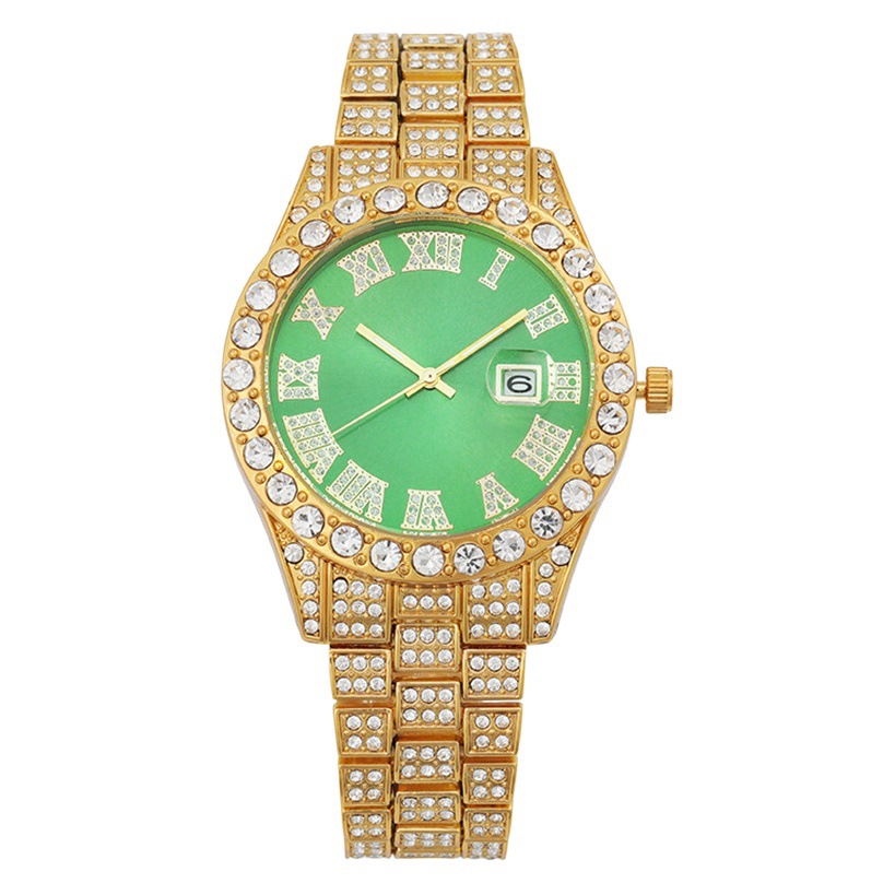 New Foreign Trade Hot Style Diamond-Encrusted Roman Fashionable Calendar Women's Watch Women's Watch Women's Watch Manufacturer