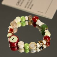 小红书同款景德镇陶瓷可爱风苹果派手工学生手串手饰饰品手链