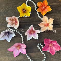 3d打印胶片铁线莲玉兰花花头 仿真花假花鞋扣花环饰品手工diy材料