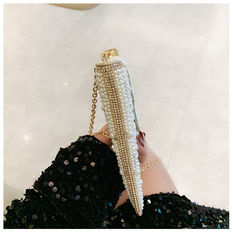 New cross-border European and American retro high-end clutch bag, full diamond single-shoulder crossbody ladies' bag, small bag, socialite dinner bag undefined