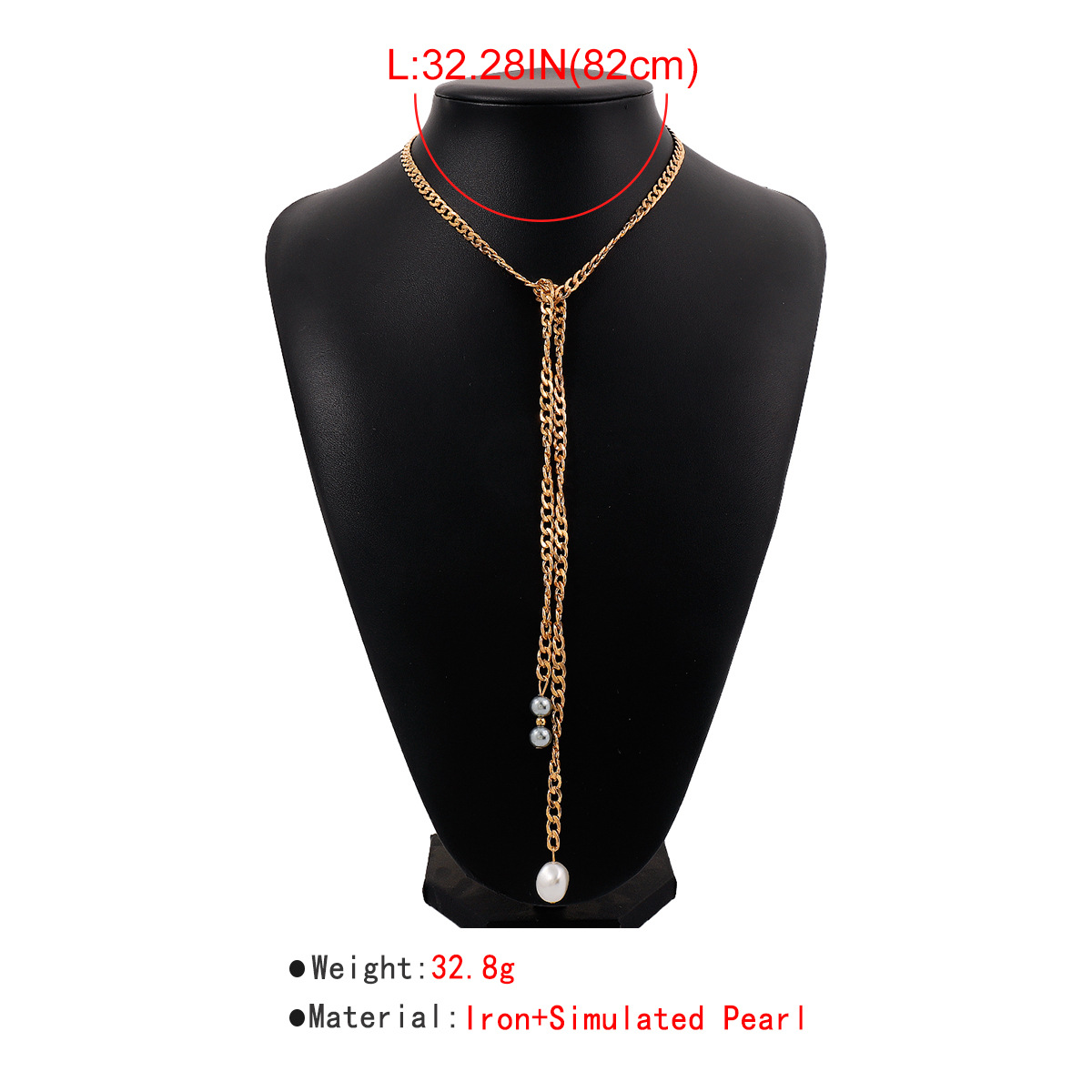 Fashion Geometric Imitation Pearl Plating Womenu0027S Pendant Necklace