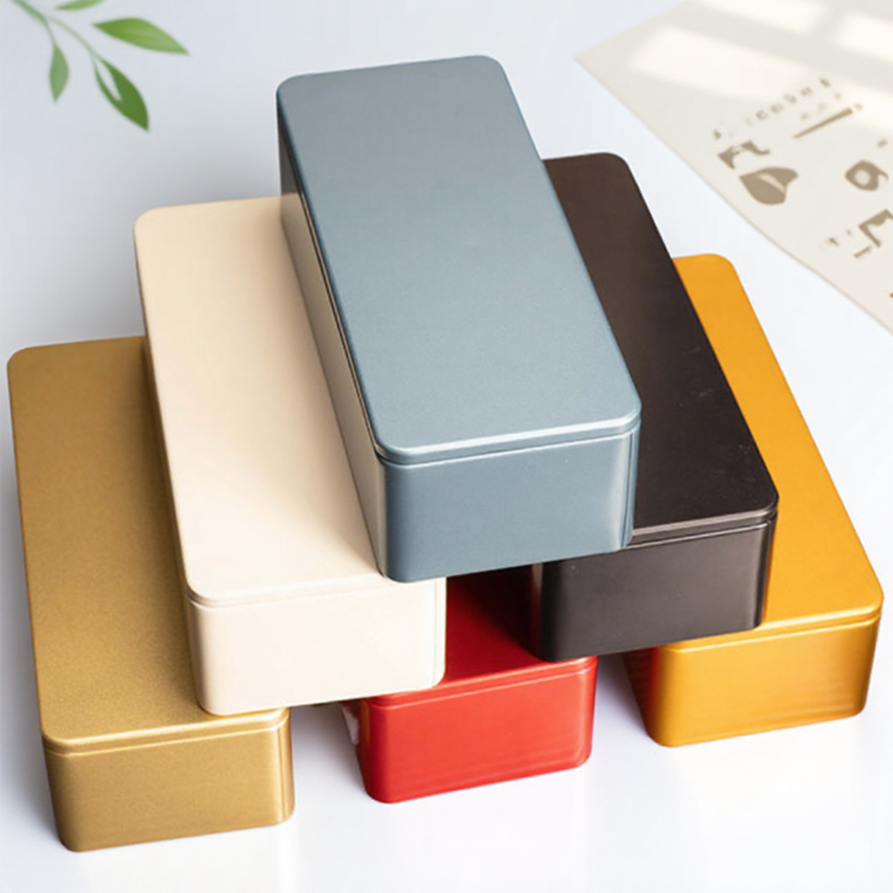 品鉴试用装包装盒空礼盒岩茶两泡装长泡茶叶礼盒装空盒小铁盒红茶