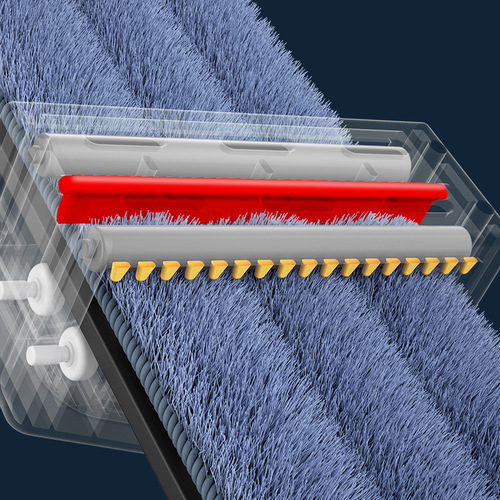 Manufacturer of lazy household large mopping artifact, water-absorbing, hand-washable, dry and wet dual-use replacement cloth rotating flat mop