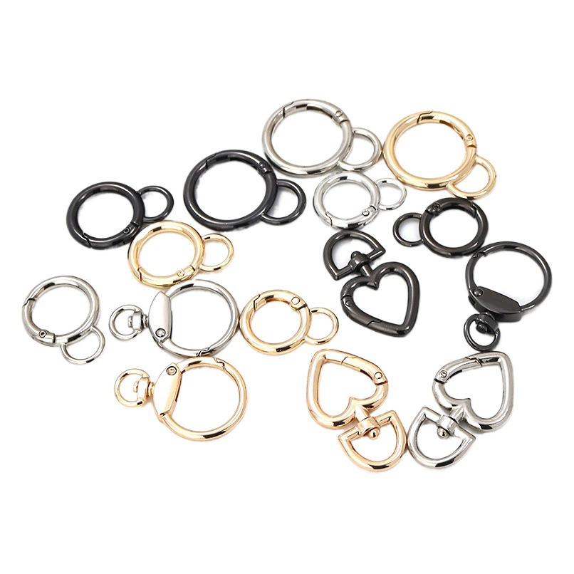 Металлическое открытое пружинное кольцо ювелирные изделия подвесная Пряжка персиковая Пряжка 8-символьная Пряжка Карабин сумка из сплава цепочка Кнопка Аппаратные аксессуары