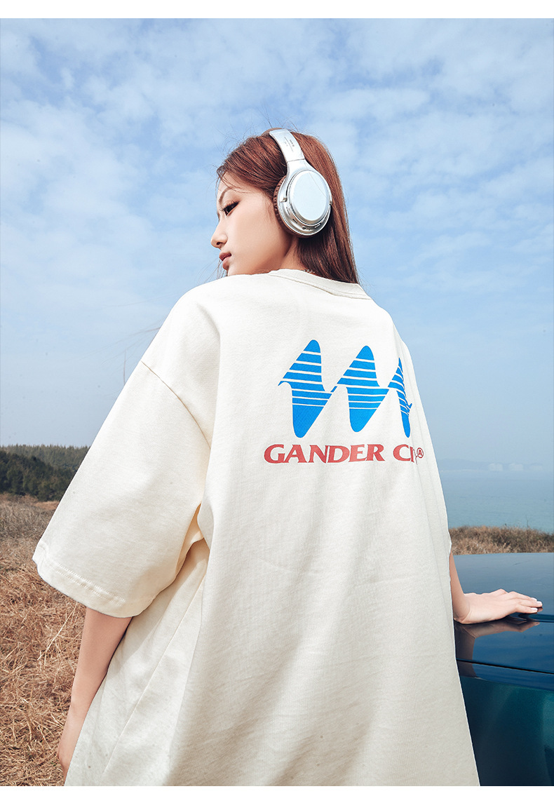 Damska odzież T-shirt z nadrukiem z krótkim rękawem Męska w tym samym stylu Letnia luźna modna marka T-shirt Q_voghion.com