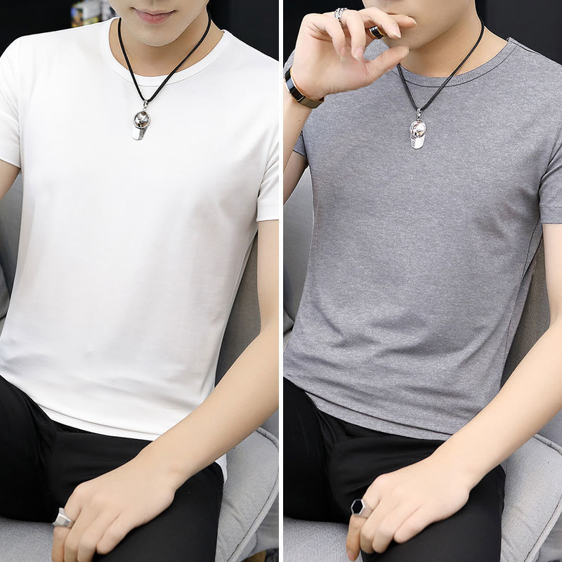 2件】モーダル男性アイス半袖tシャツ夏ファッション男性服ビッグサイズ氷感速乾上服男|undefined
