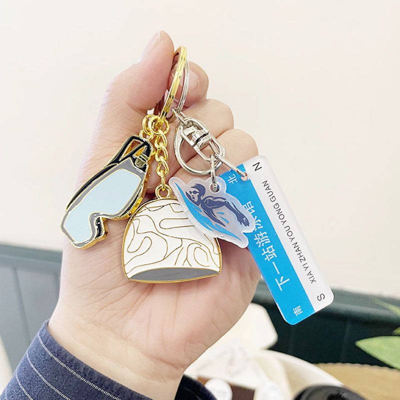 Creative Graduation Souvenirs Swimming Pool Cute Gift Key Chain Club Bag Key Chain Pendant