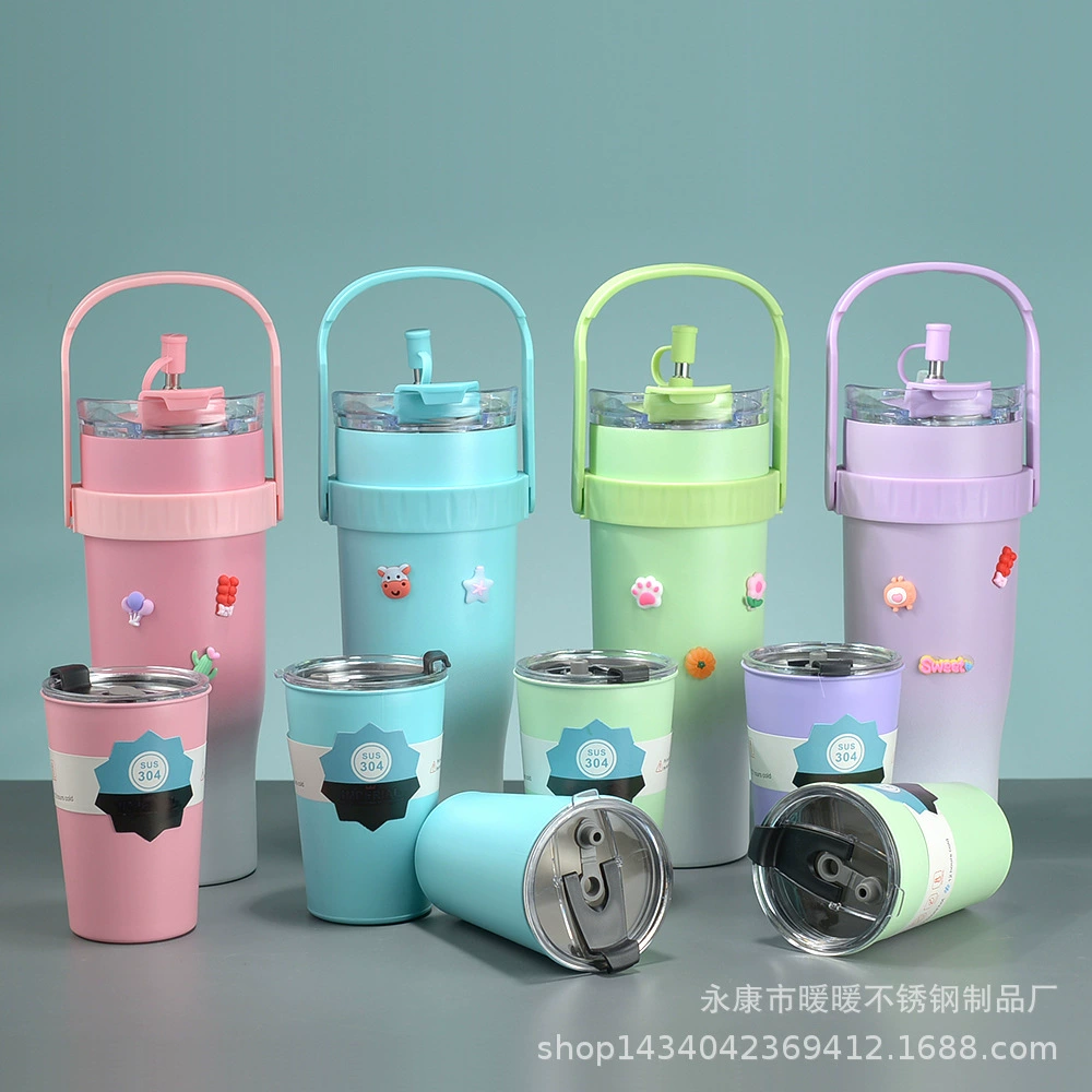 Трансграничный взрывной продукт Биг Мак 40oz Кубок внешней торговли Автомобильный кубок 3 комплекта соломинки Кубок льда большой емкости стакан для воды