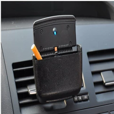 In-Car Ashtray with Led: Car ashtray - a-square-black-ashtray-with-light