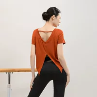 Одежда для йоги Футболка с короткими рукавами Женская блузка Xia Mei Back Split Свободная одежда для бега Спортивный Топ для фитнеса Танцевальная тренировочная одежда