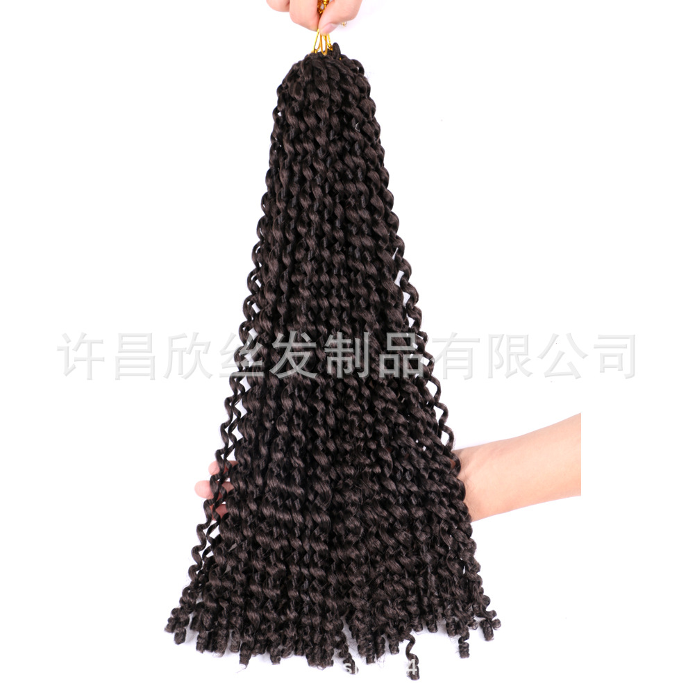 Suministro directo de fábrica Amazon ondulación del agua crochet peluca sucio trenza peluca Pasión Twist pelo