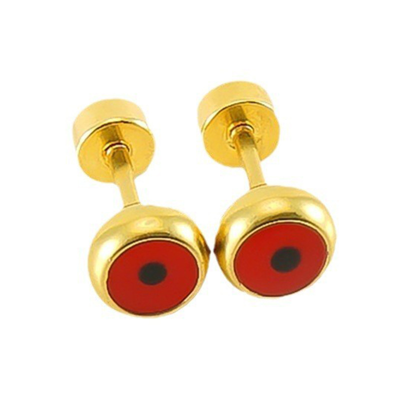 Pendientes pequeños de acero inoxidable, éxito de ventas en Amazon, para mujer, modernos y sencillos, redondos, con baño de oro de 18k, venta al por mayor