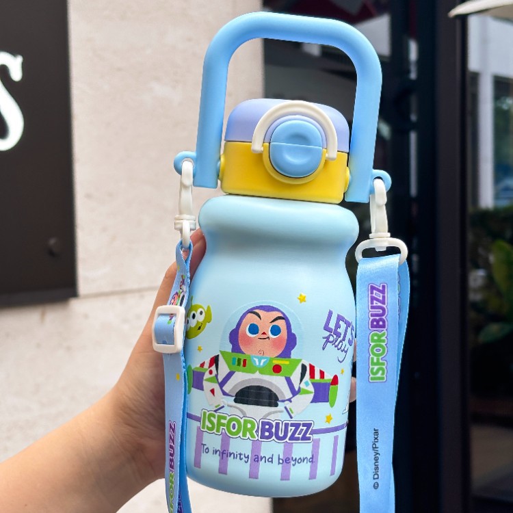 Toy Story portable taza de agua para niños doble taza de agua portátil de alto valor de visualización de los estudiantes de acero inoxidable 316