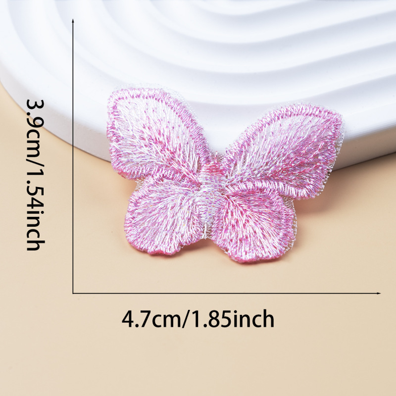 刺繍単層色糸蝶布ステッカー衣類アクセサリーデカール DIY ガーゼスカート漢服頭飾りオーガンザパッチステッカー|undefined