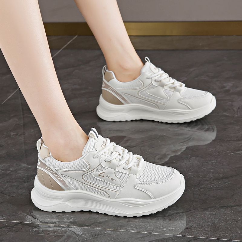 Zapatos deportivos de suela suave para mujeres 2025 nuevos zapatos de corrida transpirables de malla de otoño zapatos de papá